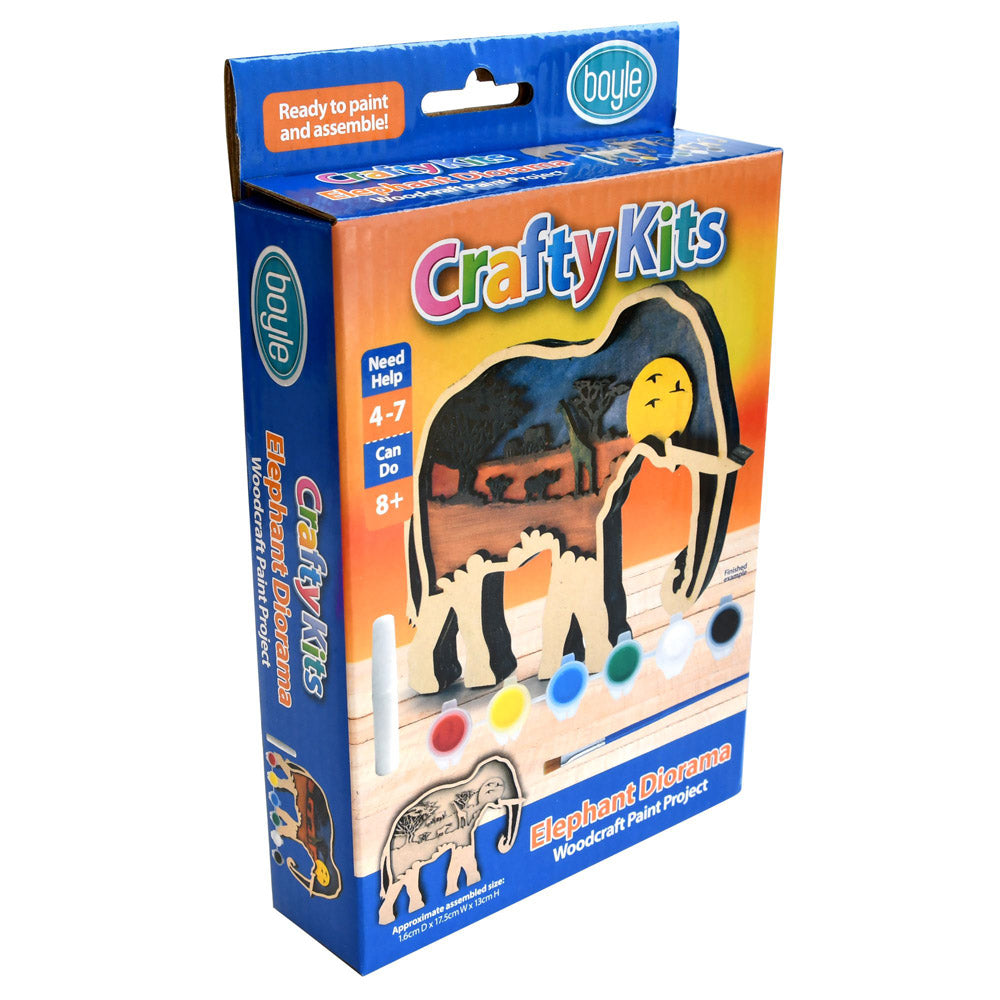 Crafty Kits Woodcraft Elephant Diorama