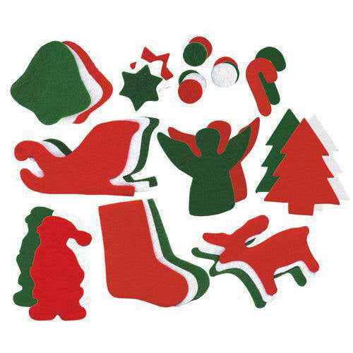 Felt Christmas Shapes 200pk
