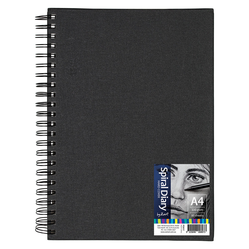 Zart Hard Spiral Cover Diary A4