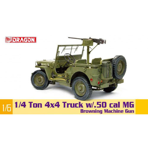 1/4 Ton 4x4 Utility Truck with Cal. 50 M2 Machine Gun 1/24 Scale