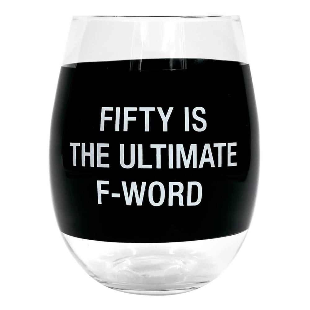 Sag was Weinglas ohne Stiel