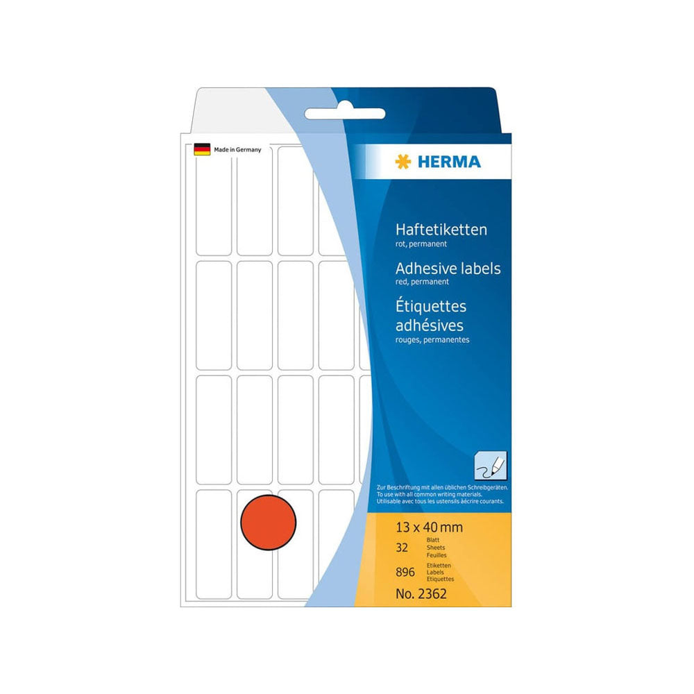 ヘルマ多目的色のラベル(赤)