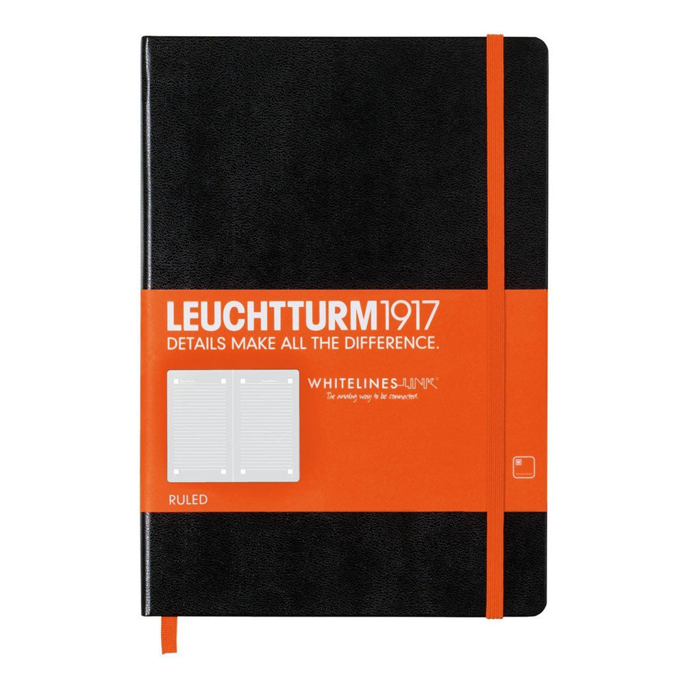 Leuchtturm HCホワイトラインリンク統治ノートブック(黒)