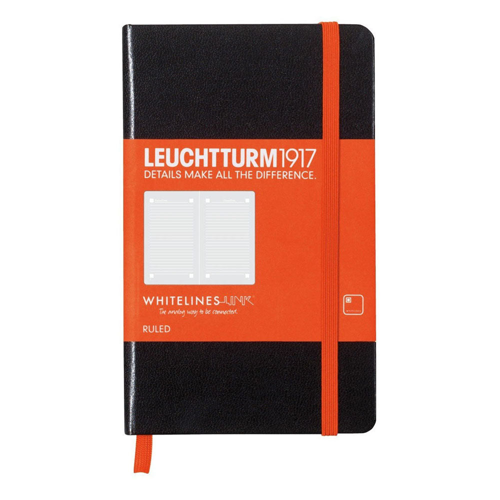 Leuchtturm HCホワイトラインリンク統治ノートブック(黒)