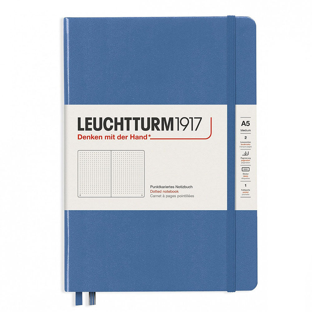 Leuchtturmハードカバー点線ノートブックA5(青)