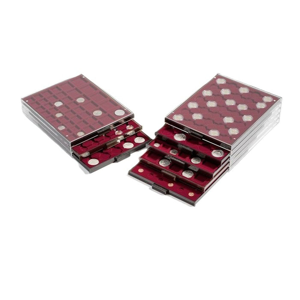 leuchtturm 35円形のコイン引き出し(煙/赤)