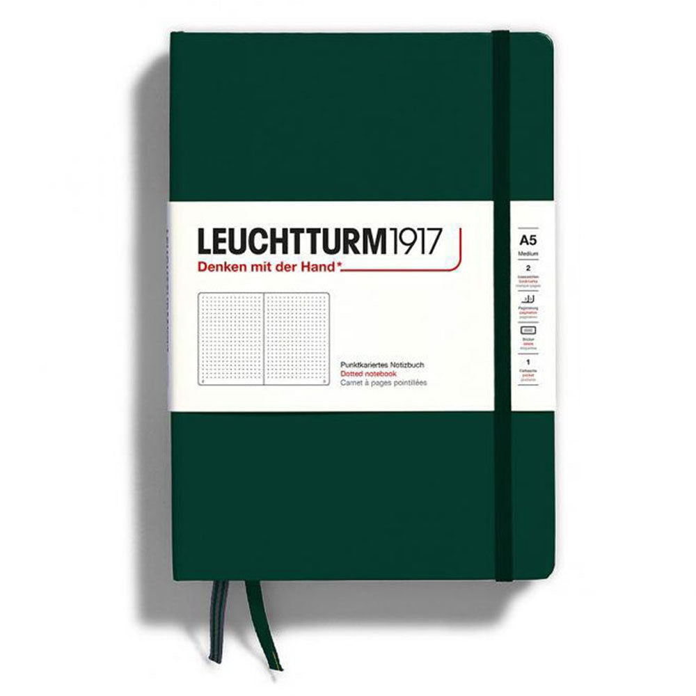 LeuchtturmハードカバードットドートブックA5(緑)
