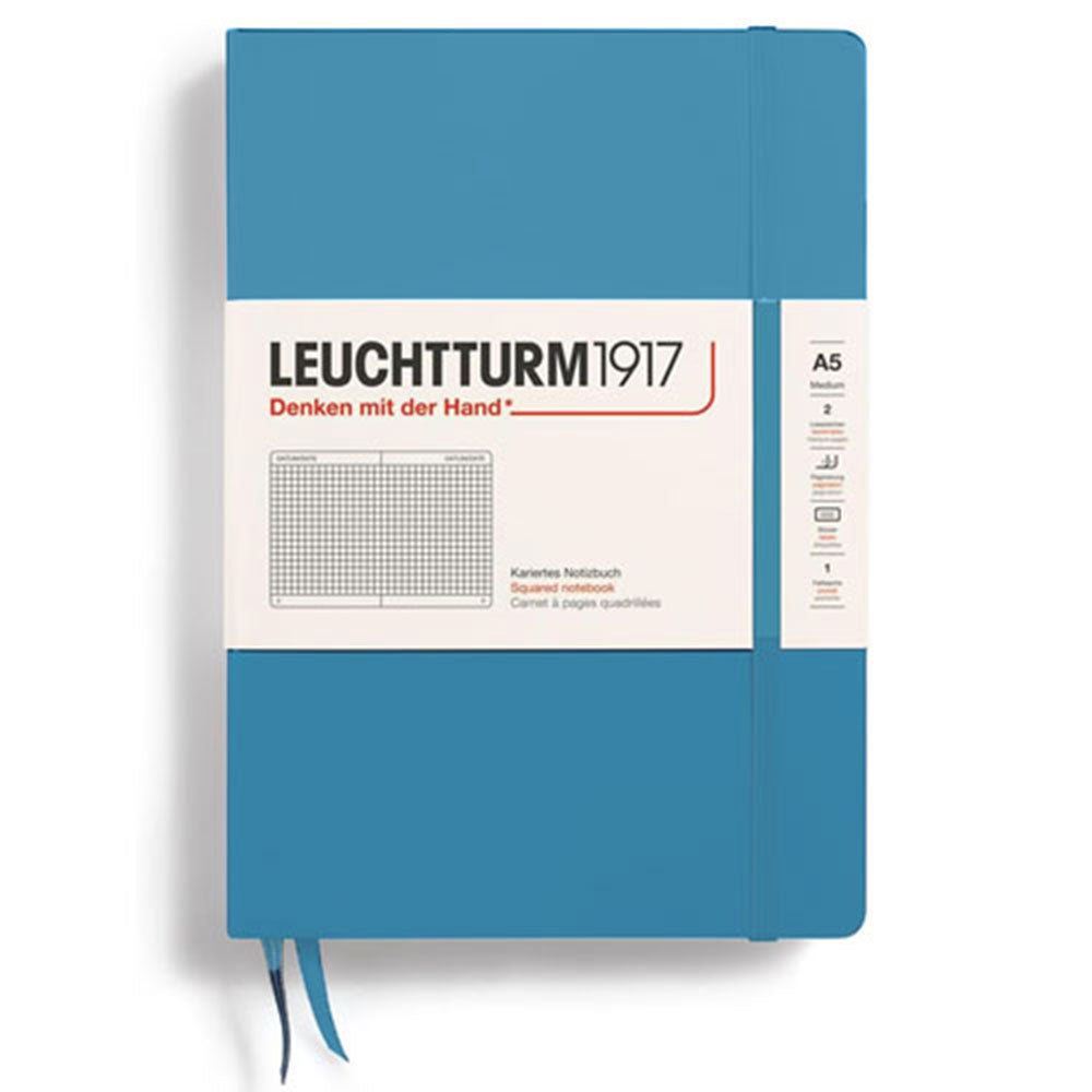 leuchtturmハードカバー四角ノートブックA5(青)