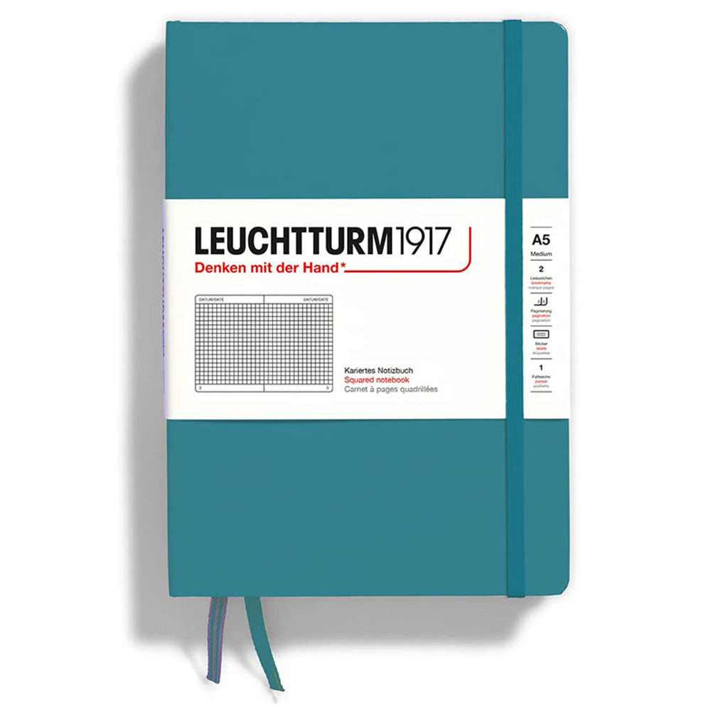 leuchtturmハードカバー四角ノートブックA5(青)