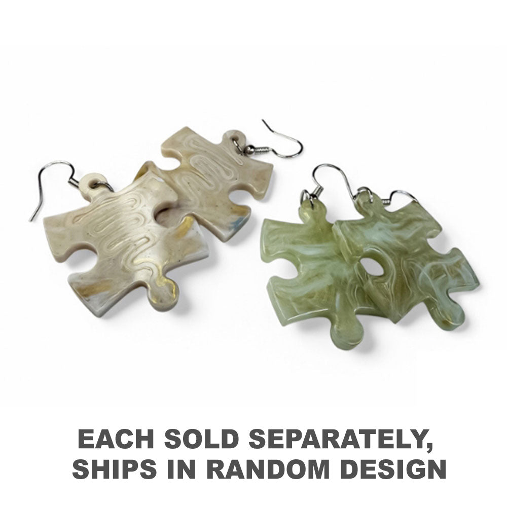 Chessex Earrings Puzzle Piece Pair (1pc Random Color)