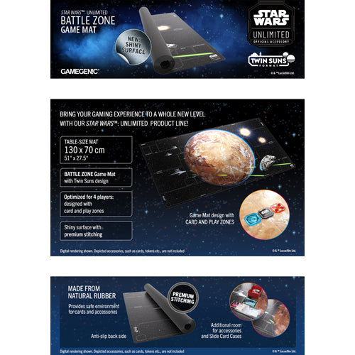 Gamegenic Star Wars Unlimited Twin Suns Battle Zone Game Mat