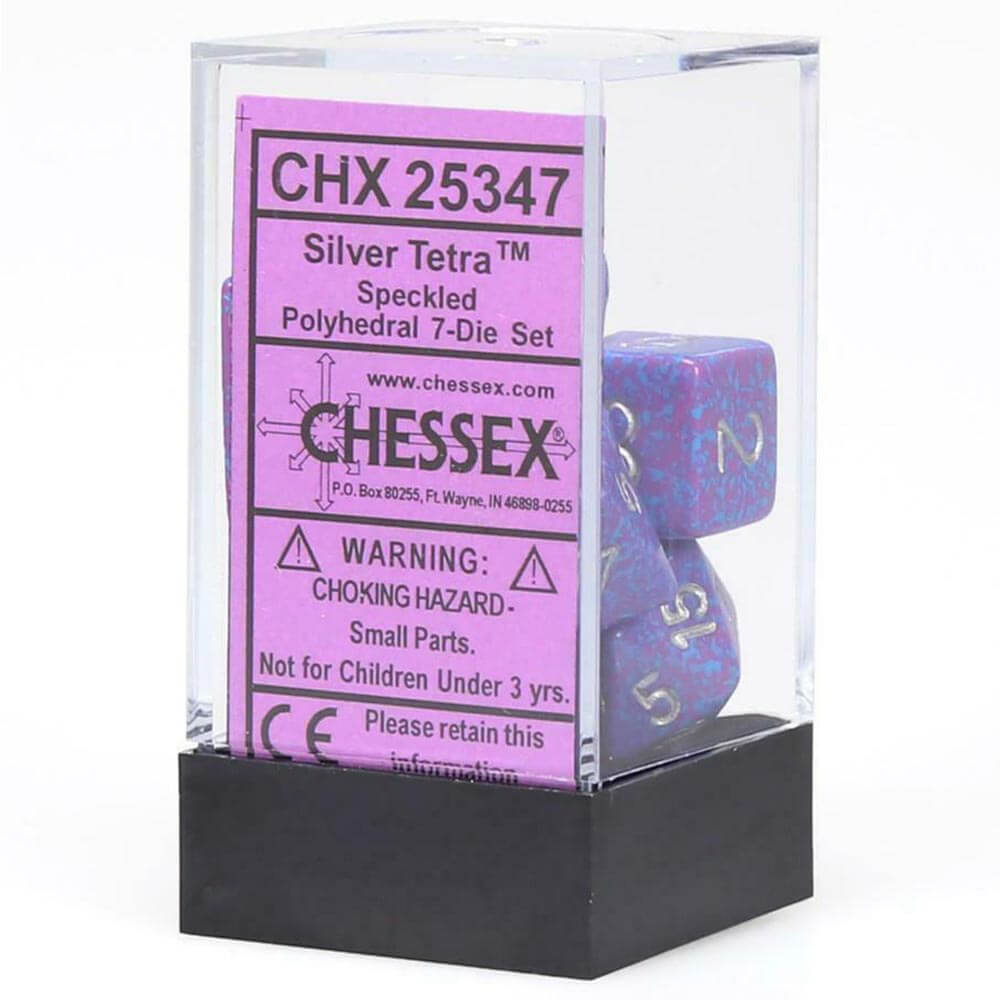 D7 Zestaw kostki nakrapiany poli (7 kości)