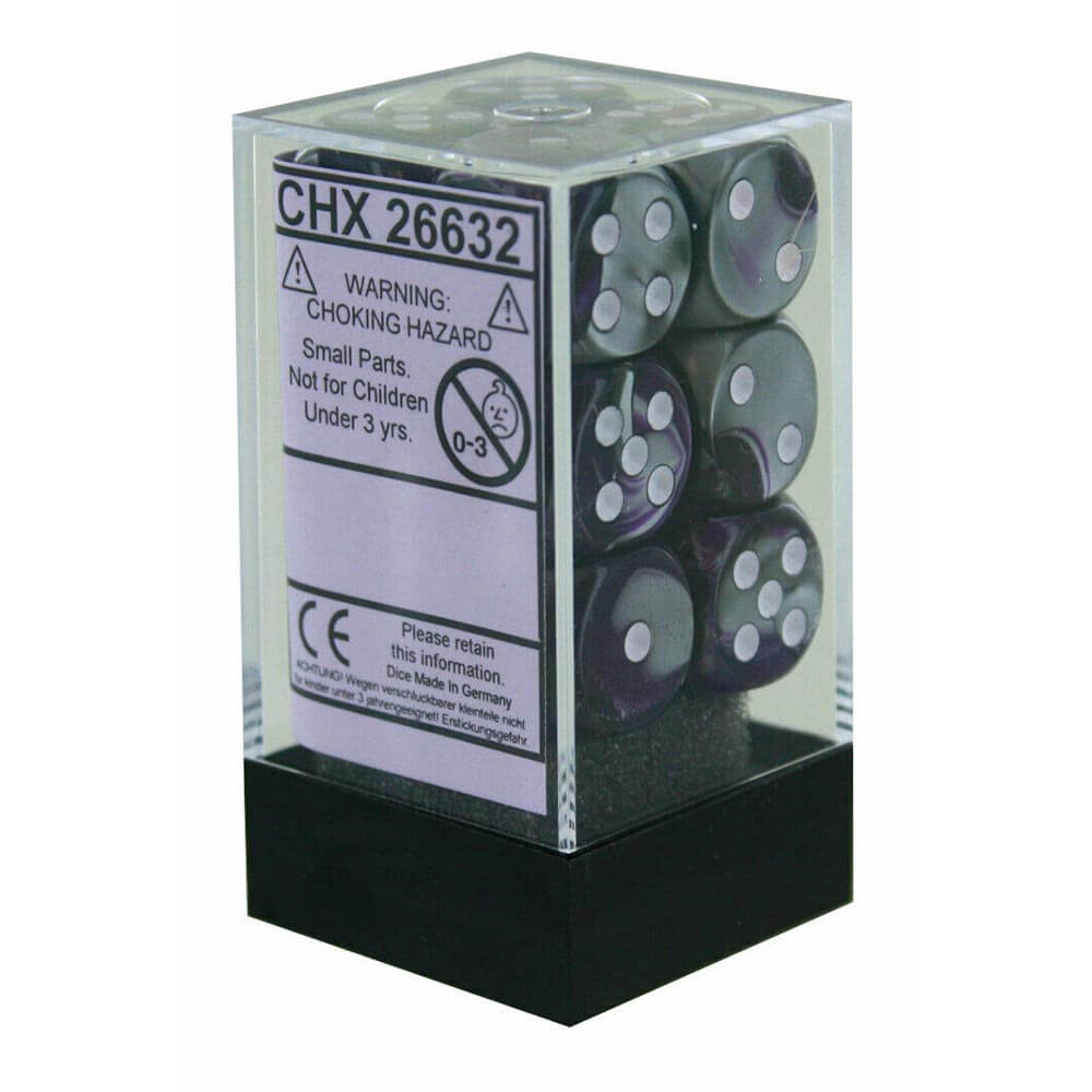 D6 Würfel Gemini 16mm (12 Würfel)
