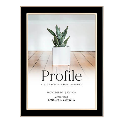プロフィール永遠のフォトフレーム(ブラック/ローズゴールド)