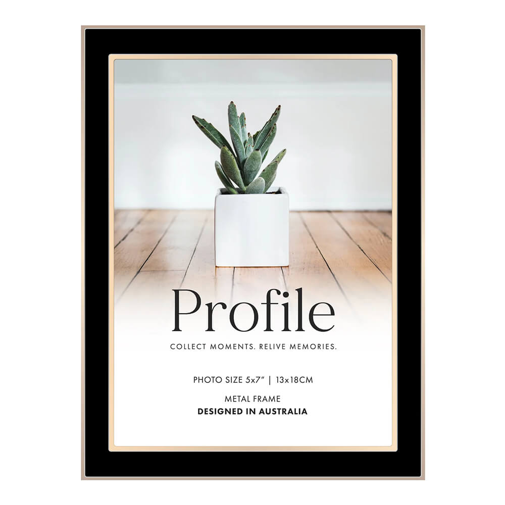 プロフィール永遠のフォトフレーム(ブラック/ローズゴールド)