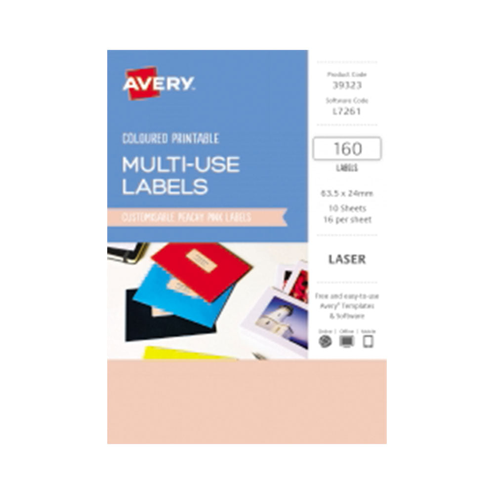 エイブリー長方形レーザーラベル160pcs(64x24mm)