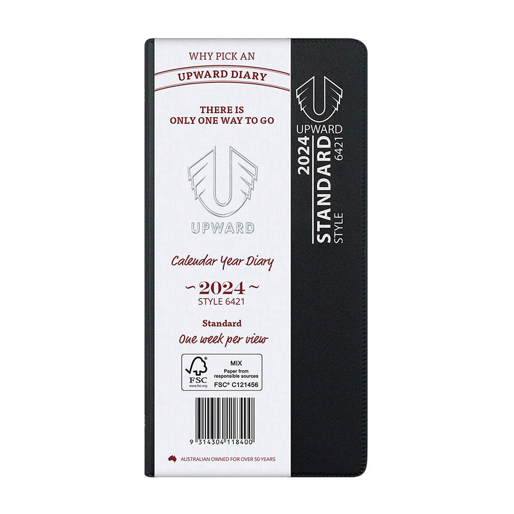 上向きのWTV 2024ポケットダイアリー(黒)