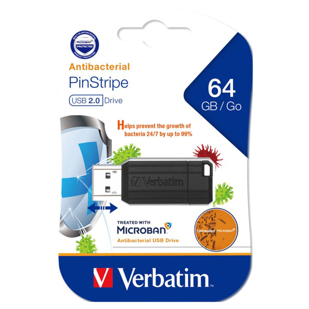Verbatim Store n Go Microban 2.0 USB Drive(黒)