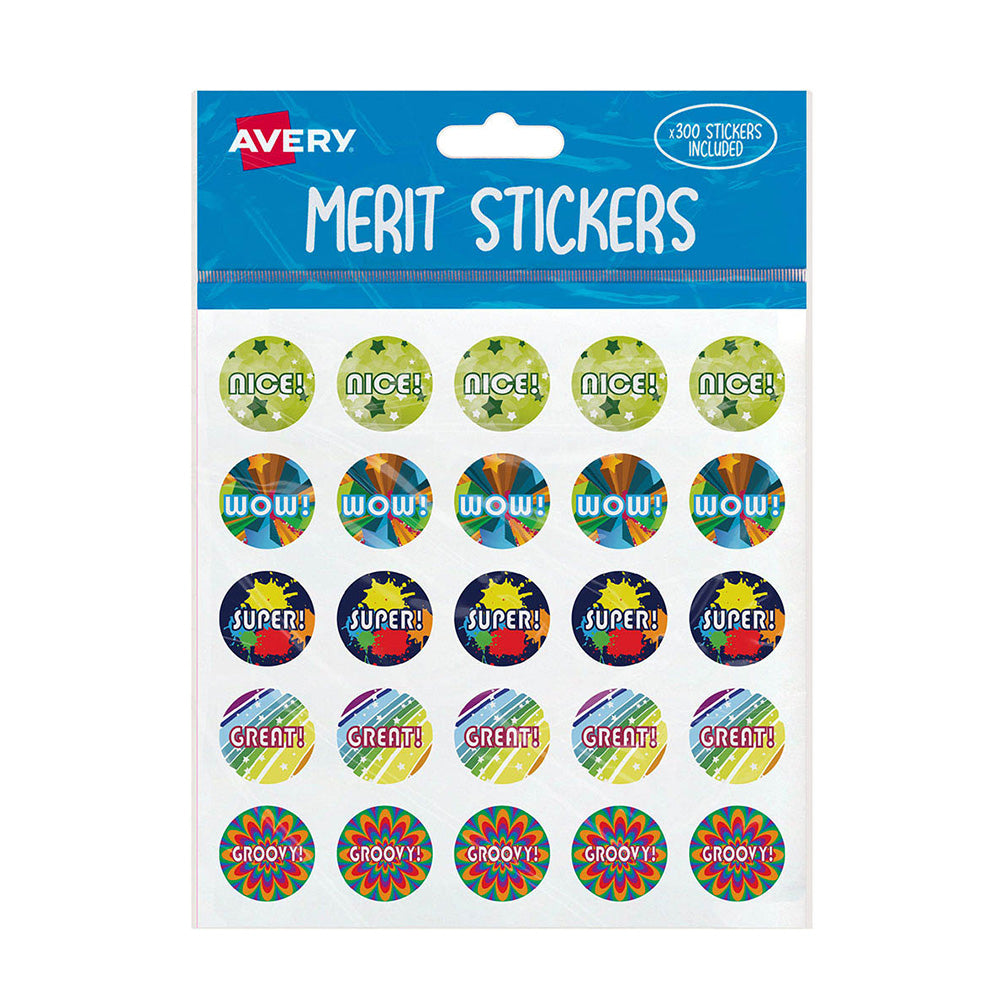 Avery Captions Merit Sticks 300pcs