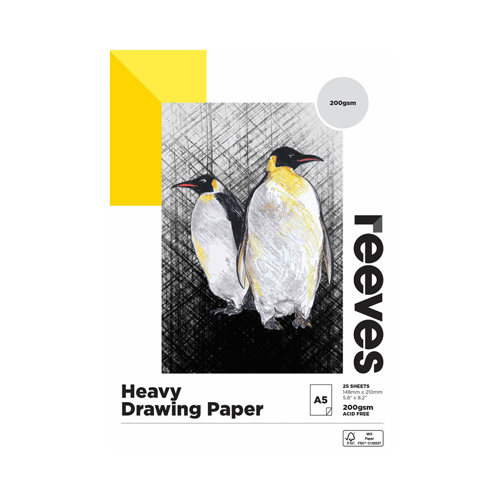 Reeves 200GSMヘビーミックスクレジットドローパッド(25枚)