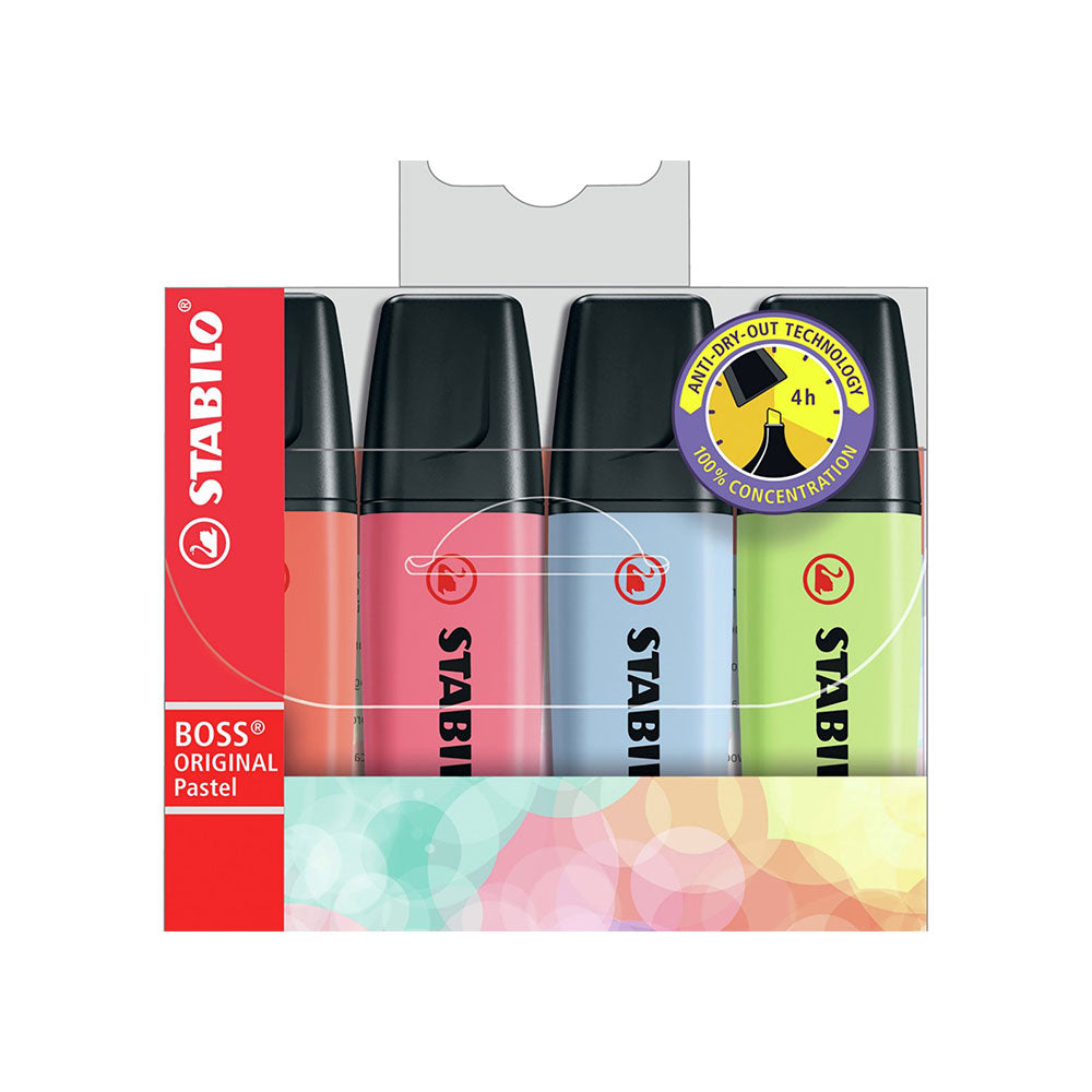 Stabilo Boss Pastel Highlighter(4パック)