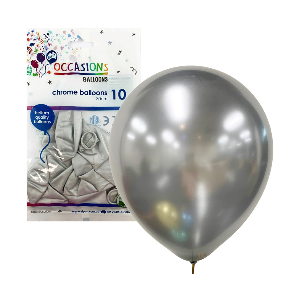 Alpen Chrome Balloons 30cm(10のパック)
