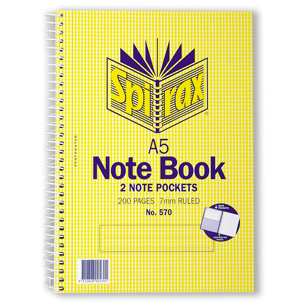 Spirax Side OpeningA5ノートブック(5パック)