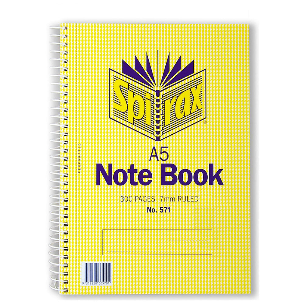 Spirax Side OpeningA5ノートブック(5パック)