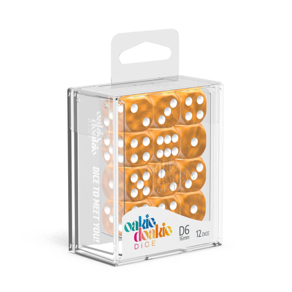 Oakie Doakie D6 16mm大理石のサイコロ12%