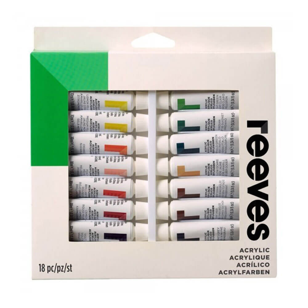 Reeves Farbtuben-Set, 12 ml, Acryl