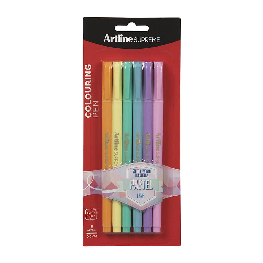 Artline Supreme Fineline Pen 0.6mm(6pk)