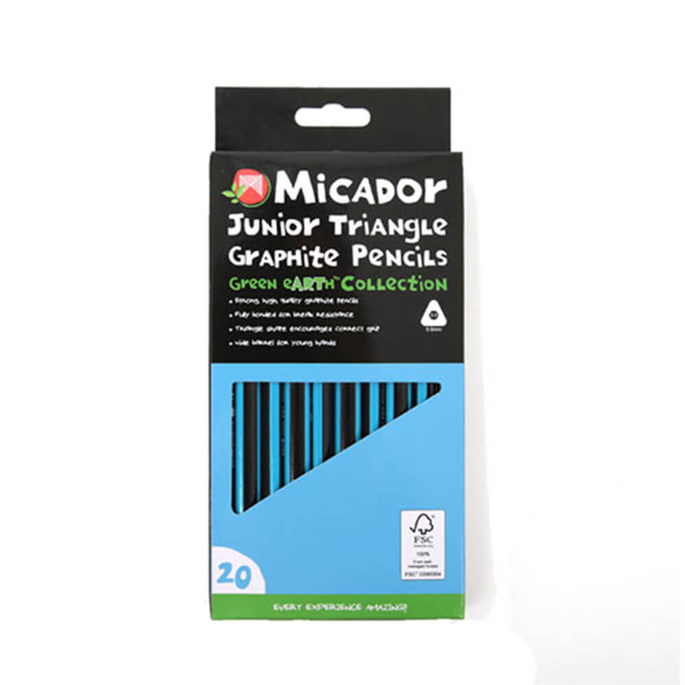 Micador Junior Triangleグラファイトペンシル(20pk)
