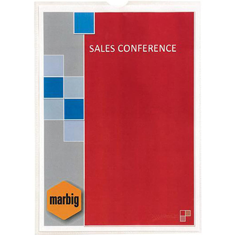 Marbig Clear Plasticカードホルダー10pk(穴なし)