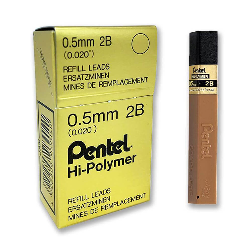 Pentel Hi-Polymerリード補充0.5mm(12の箱)