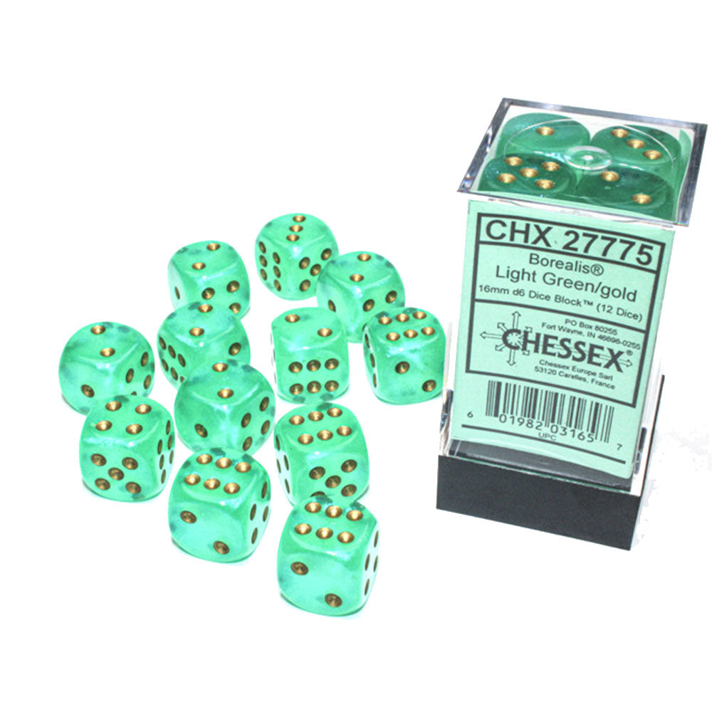 BOREALIS Chessex 16mm D6 Luminary Block