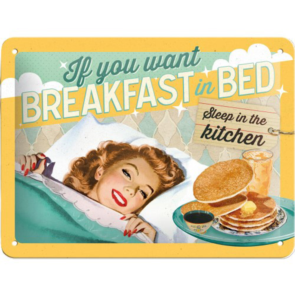 Nostalgic-Art Small Breakfast in Bed Sign (15x20cm)