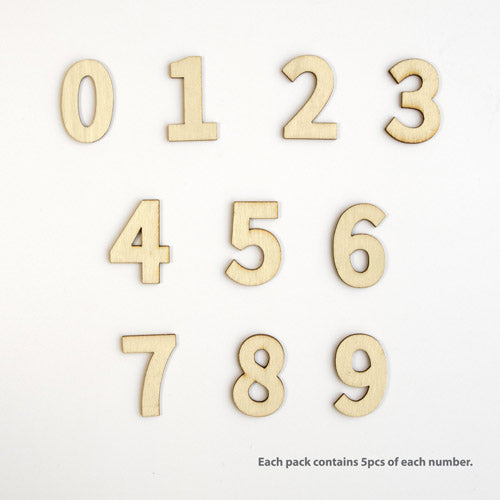 Plywood Number Set in Tray 50pcs