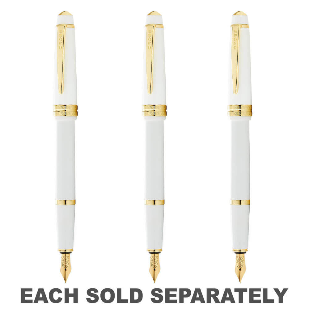 Cross Bailey Light Gloss Fountain Pen (White/Gold)