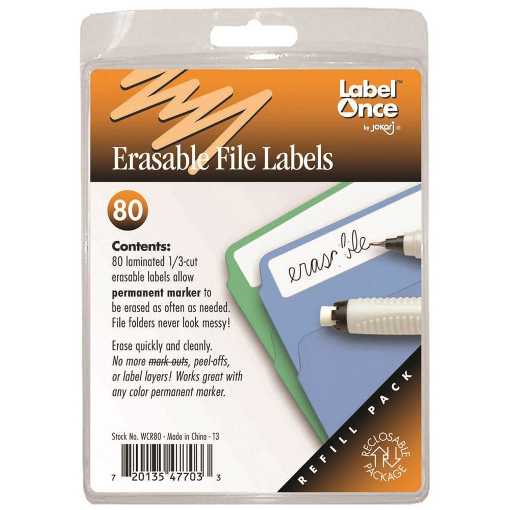 Erasable File Labels