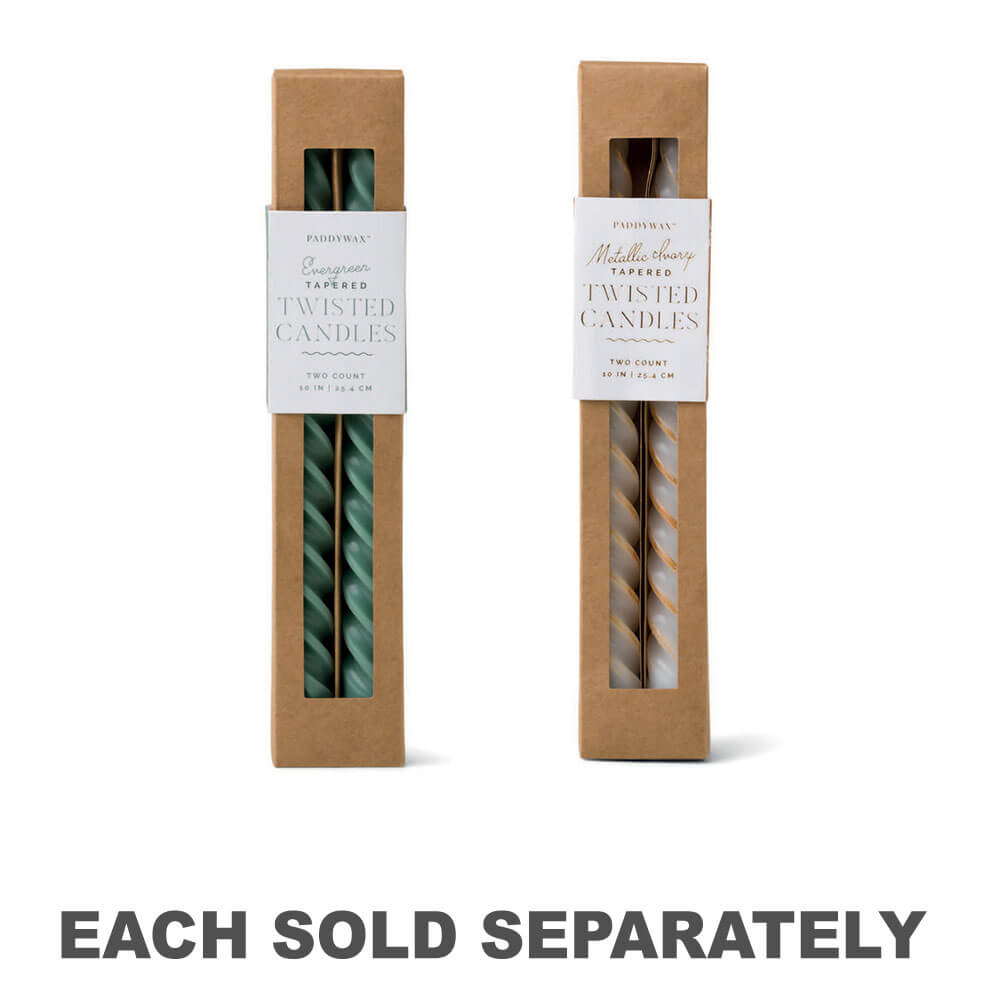 Cypress & Fir Twisted Candles (Set of 2)