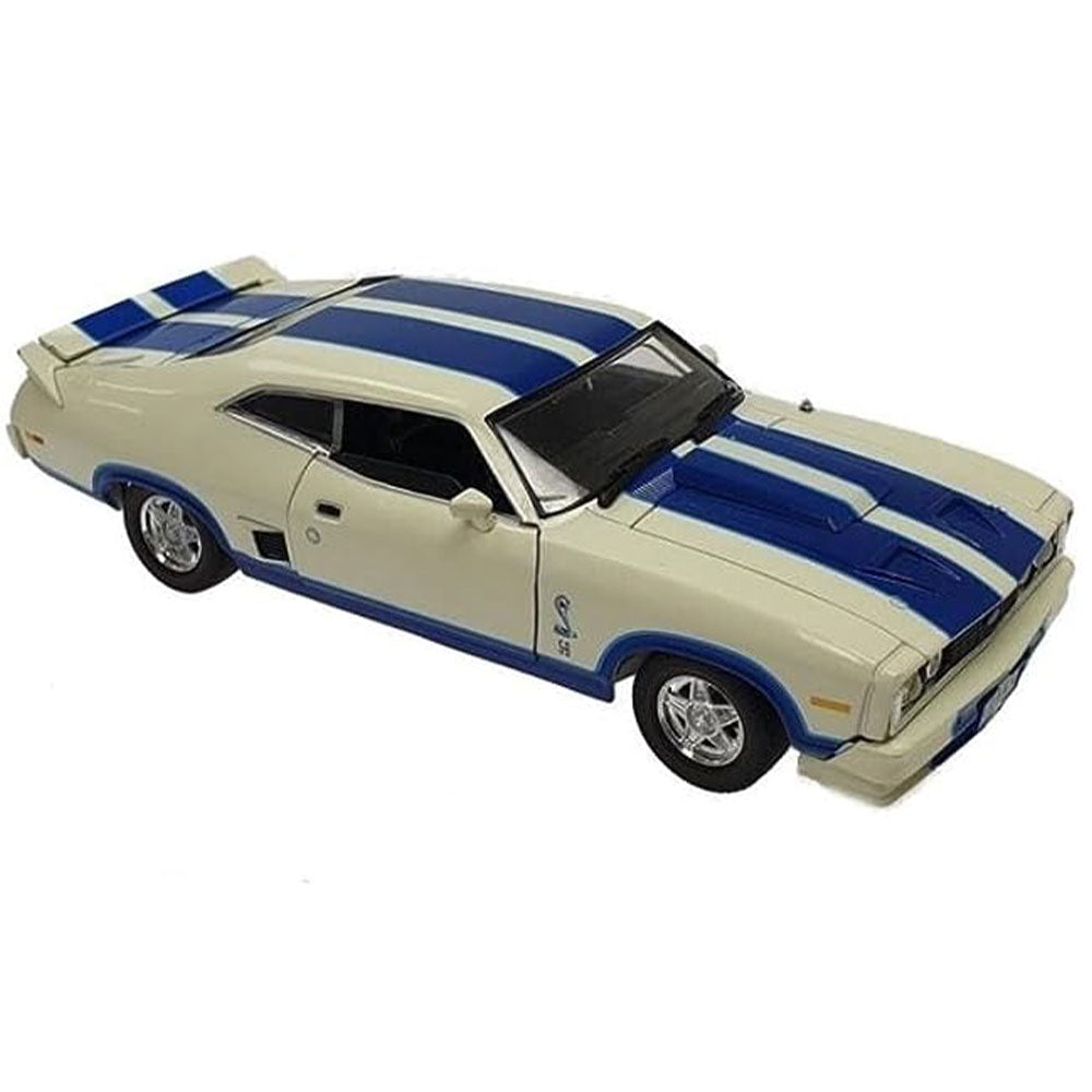 Ford Falcon met blauwe streep 1:32 Modelauto (wit)