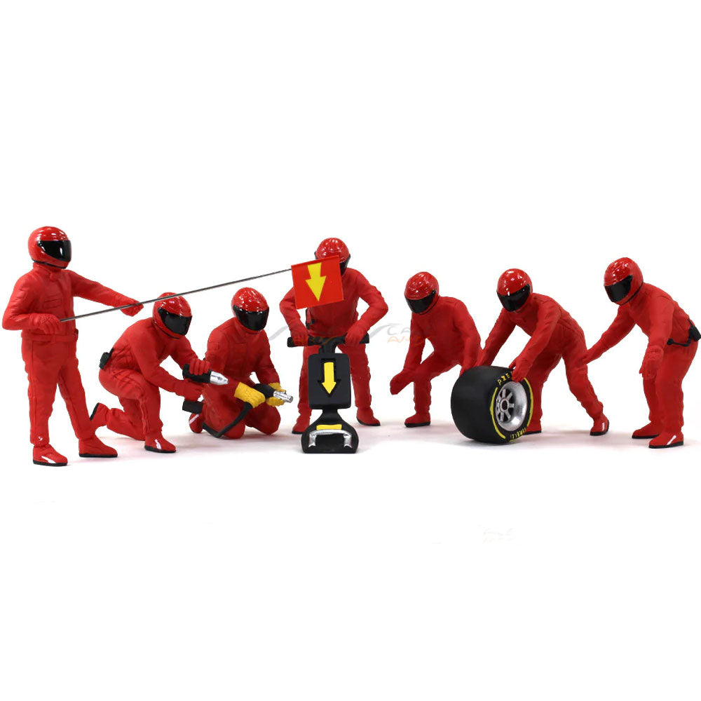 Pit Crew F1 1:43 Skala figur (uppsättning av 7)