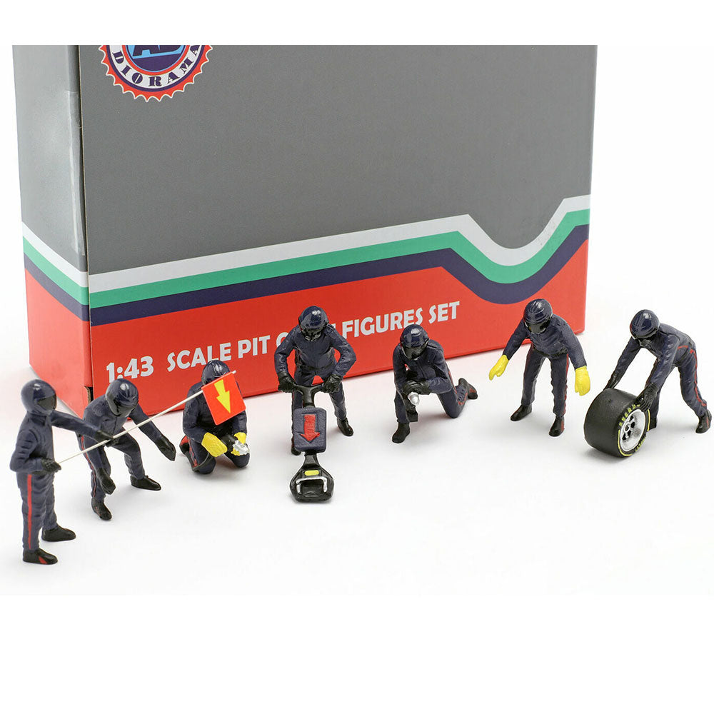 Pit Crew F1 1:43 schaal Figurine (set van 7)