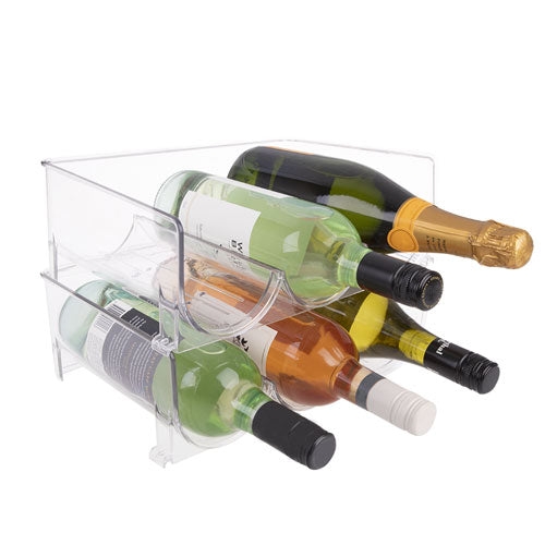 Bartender 6 Bottle 2-Tier Wine Rack (Clear)