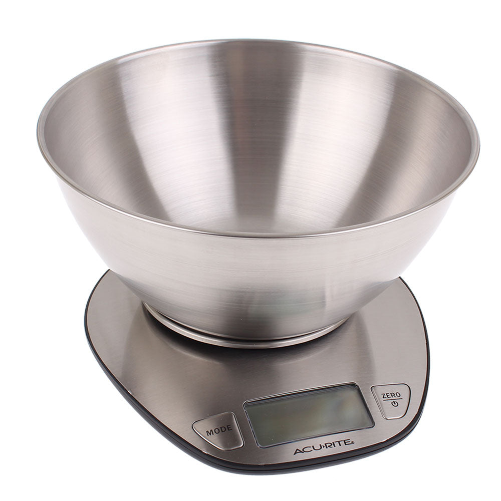 Acurite Stainless Steel Digital Scale with Bowl 1g/5kg