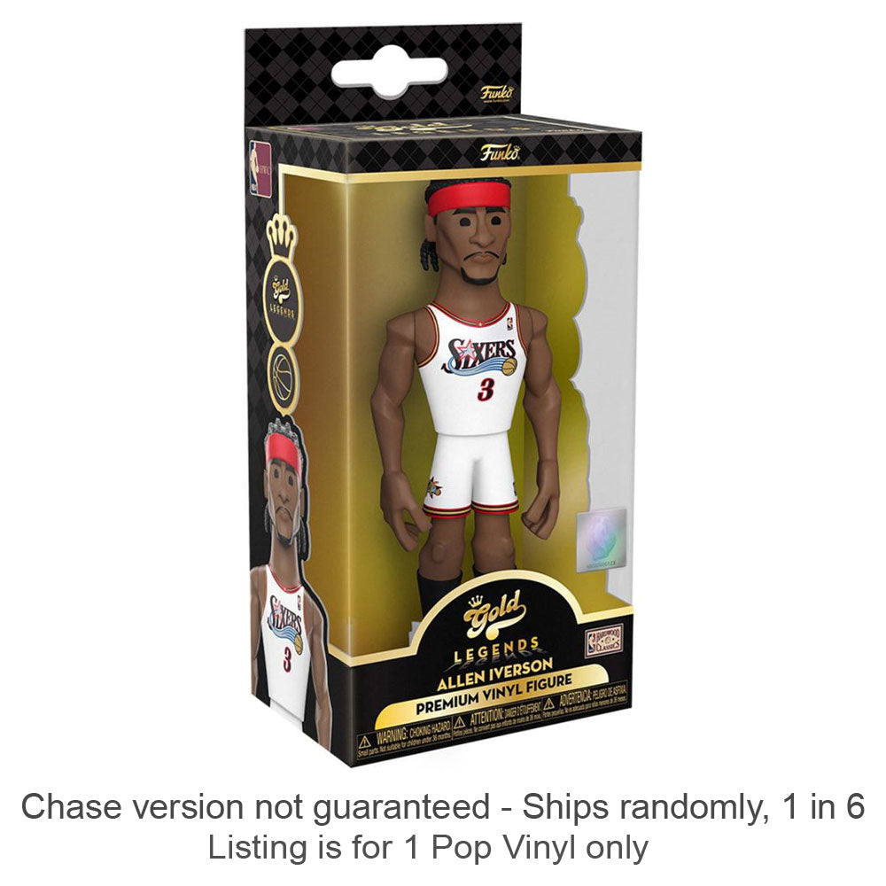 NBA: 76ers Allen Iverson Vinyl Gold Chase skibe 1 ud af 6