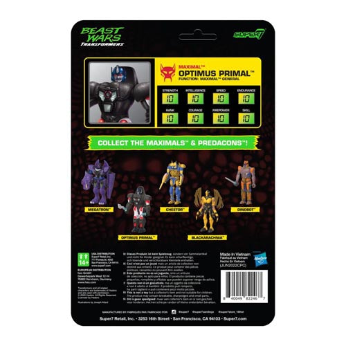 Transformers Beast Wars Optimus Primal Reaction 3.75" Figure