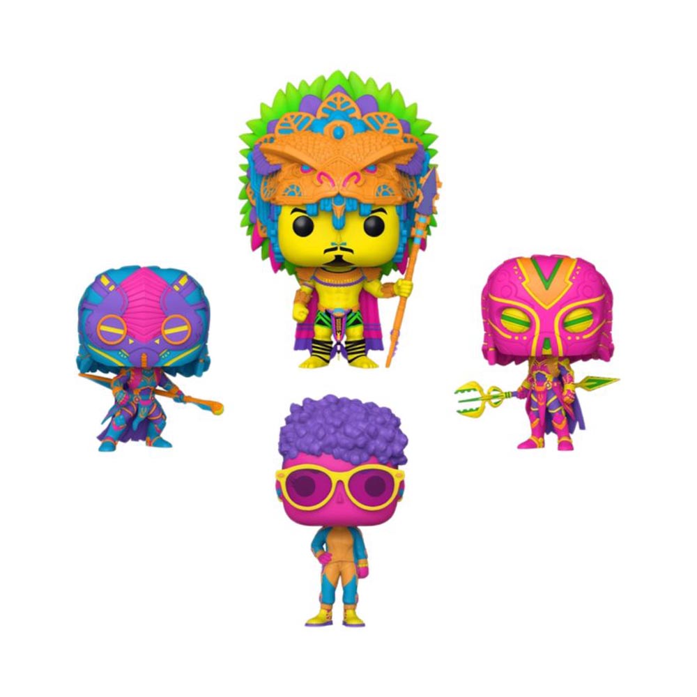 Black Panther 2: Wakanda Forever Blacklight UK Ex. Pop! 4pk