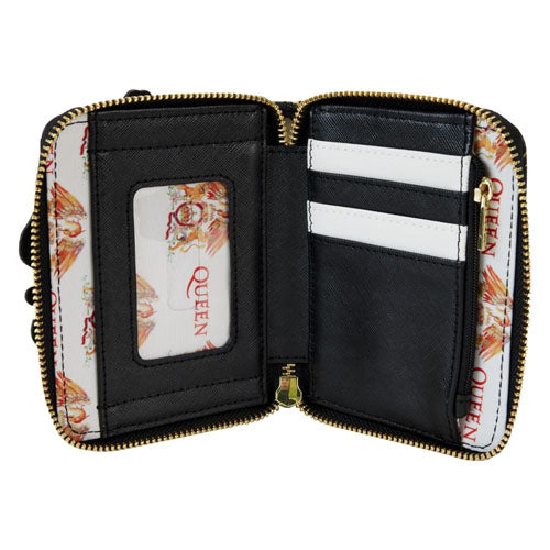 Queen Logo Crest Zip Around Wallet