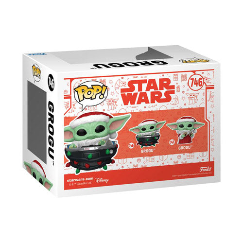 Star Wars: The Mandolorian Grogu Pram Holiday Pop! Vinyl